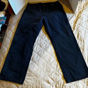 Dickies Black Cargo Works Jeans Size 38 X 30 Slightly Faded  Relaxed Fit Work